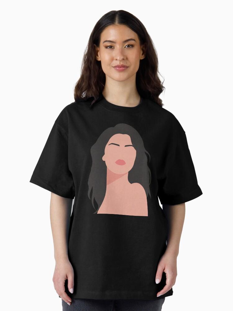 Selena Gomez Lineless Illustration Oversized T-Shirt