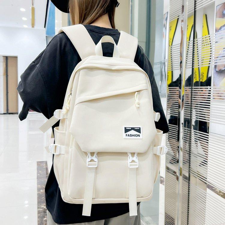 Schoolbag Large Capacity Backpack Female Junior High School Backpack Male High School School Bag College Student Simple Versatile Bag Travel Commuter
