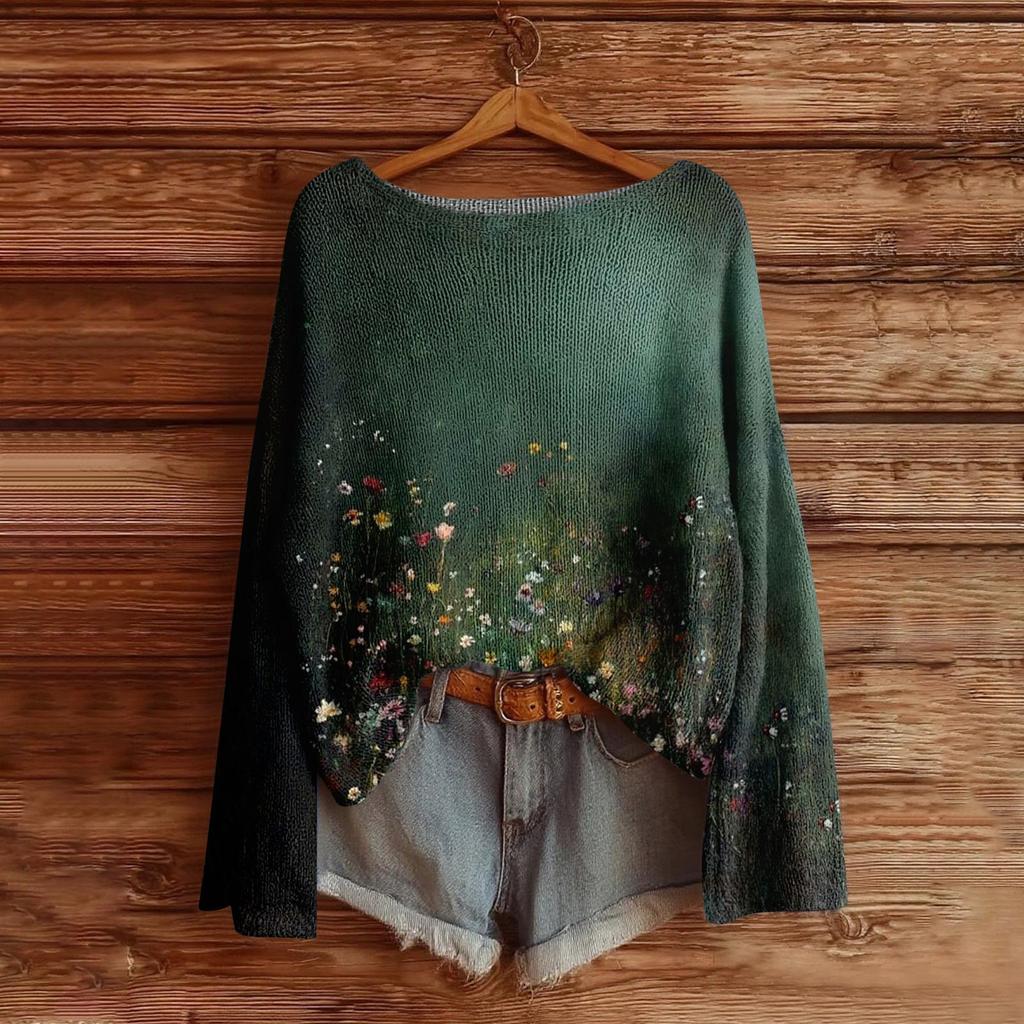 Women's Fashion Long Sleeve Christmas Snowman Snowflake Print Jacket Cardigan