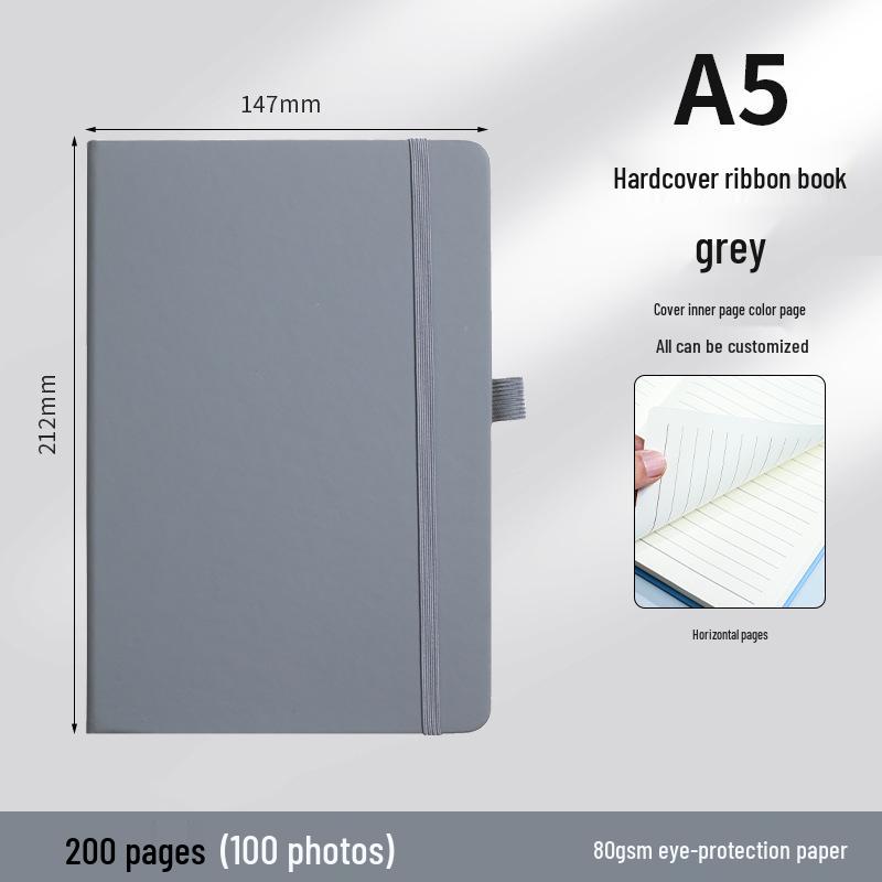 Custom PU Leather Lace-up Notebook with Printed Logo