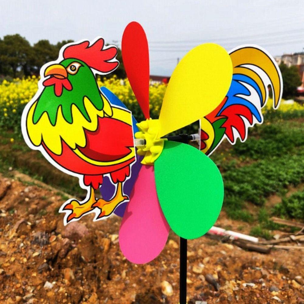Plastic Cartoon Windmill Three Dimensional Cartoon Children Toys  Home Garden Decoration