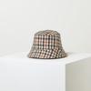 Daks Women Beige Check Reversible Bucket Hat With Embroidery Dbhe5e119i2