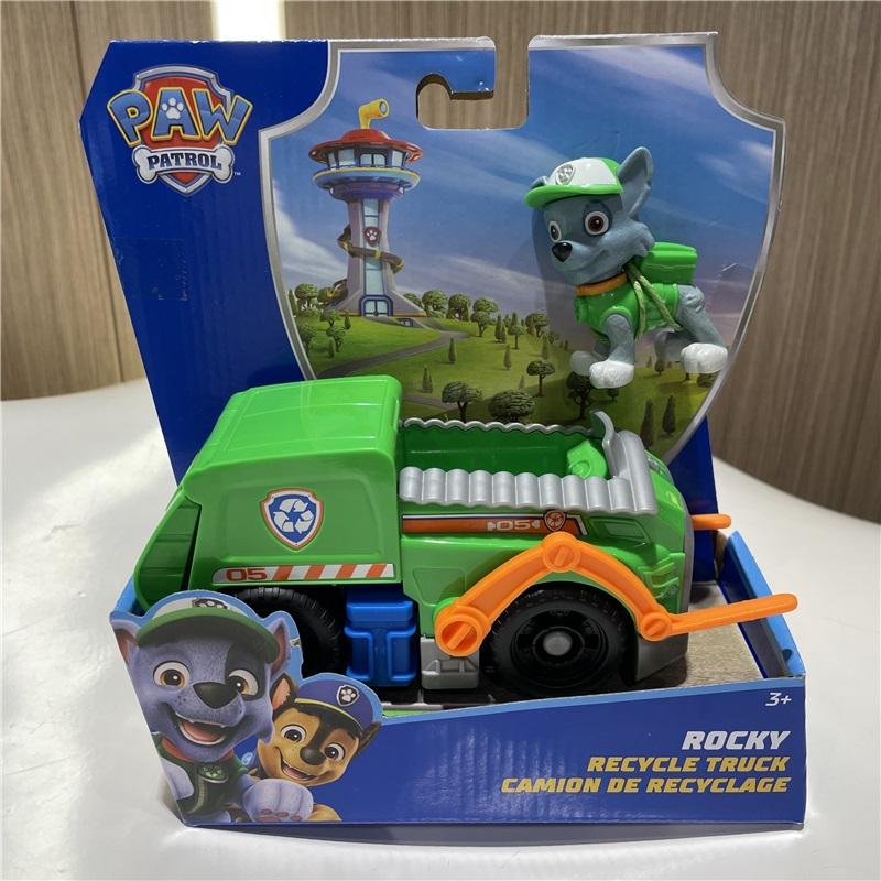 10kinds Genuine Paw Patrol Everest Ryder Rex Skye Chase Rocky Zuma Vehicle with Collectible Figure Birthday Gift Children Toy