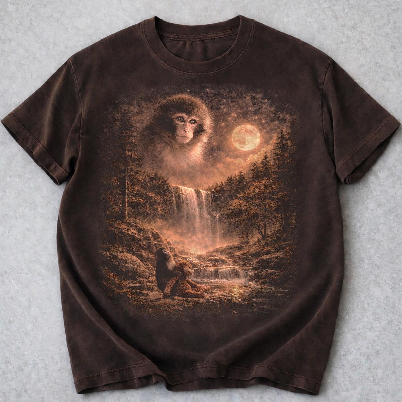 Punch Monkey Comfort Colors® Shirt, Vintage Animal Graphic Tee, Baby Monkey Lover Gifts 2XL