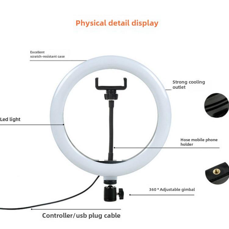 Portable Desktop Photography Tripod with Fill Light for Beauty and Streaming