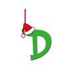 1Pcs Christmas Decoration Green Letter Hanging Christmas Tree Pendant Ornament for Home Decor Navidad New Year 2026 Accessories
