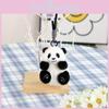 Realistic Panda Plush Doll Keychain With Ultra Soft Faux Fur And Stylish Skirt