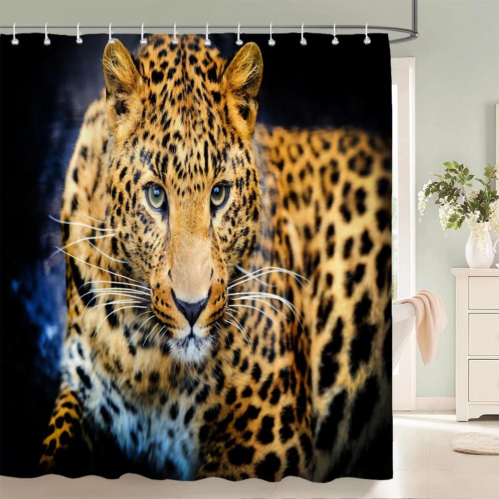 Pferd Elefant Duschvorhang 3D-Druck wasserdicht Polyester Tiere Badezimmer Vorhänge 180 * 200 cm Dekoration mit Haken Vorhang