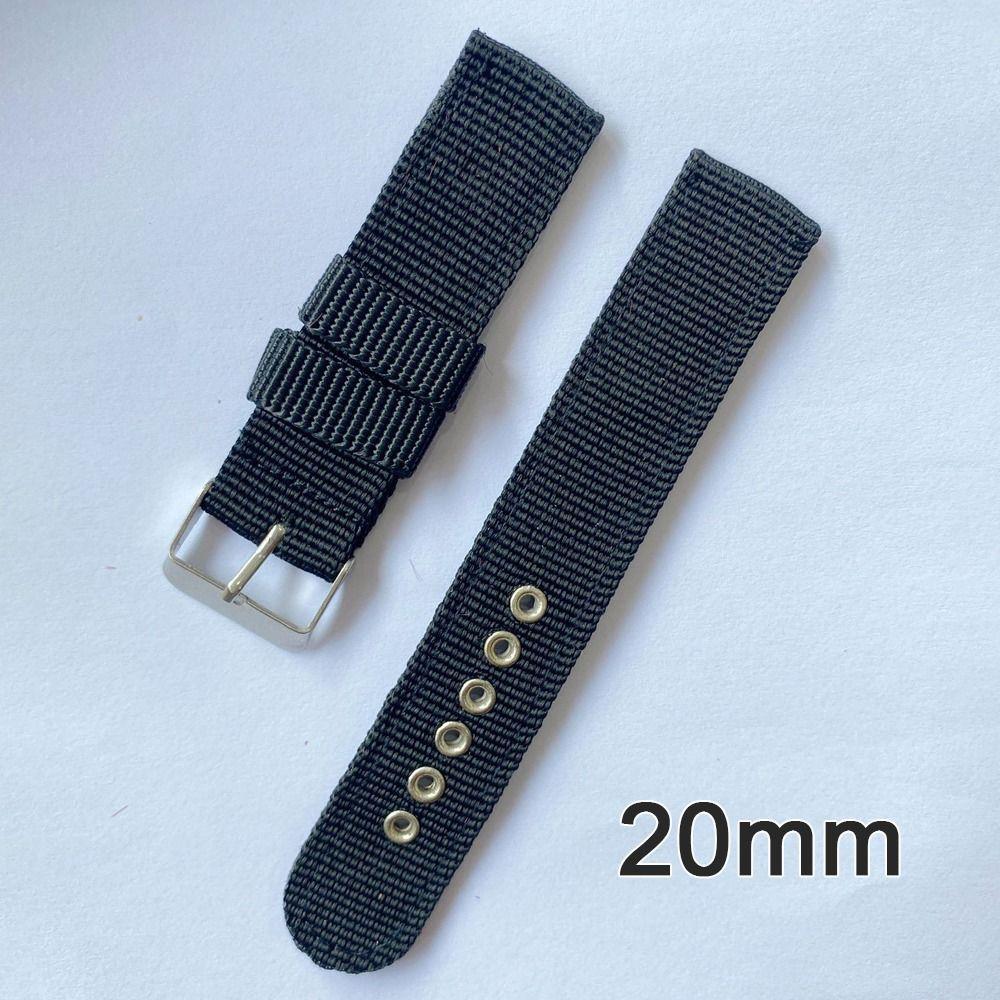 Men Women Nylon Canvas Strap Pin Buckle Watch Band Replacement Watchband  Watch Accessories