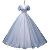 2025 Spring Art Recital Gown: Solo Vocal Court-Style Puff Dress