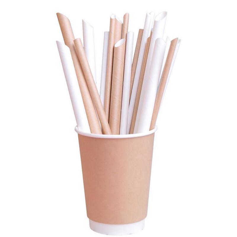 Zhi Shi Individually Wrapped White Paper Straws