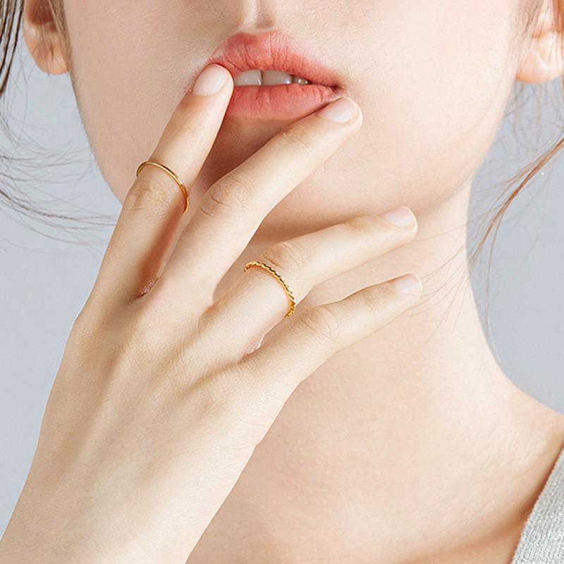 Vietnamese Sand Unique Gold Twisted Ring Subtle Simple Design Perfect For Couples Or Gifts