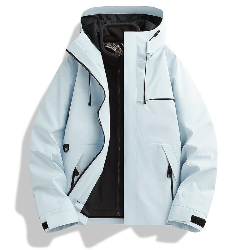 Unisex Mountain 3-in-1 Casual Jacket: Loose, Water-Repellent, Windproof, and Cold-Protective