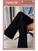 2025 Women's High-Waisted Velvet Pants - European Cotton, Loose Straight-Leg, Autumn/Winter Fashion