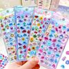 Kawaii Aesthetic Cartoon 3D Relief Stickers Cute Animal Food Crystal Bubble Decals Toys Cute Decoration Sticker Toys Gifts