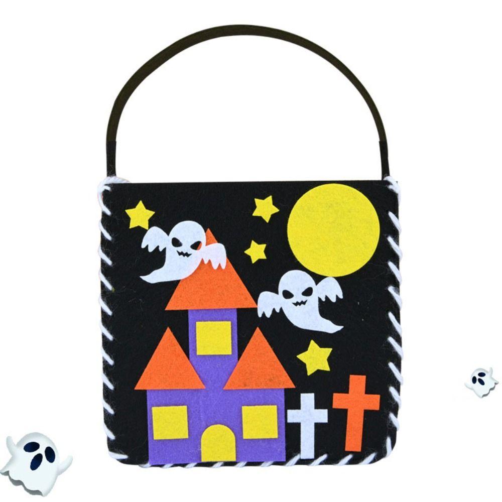 

Pumpkin Bag DIY Trick or Treat Bag Non-woven Fabric Pumpkin Handbag Toddlers Style B