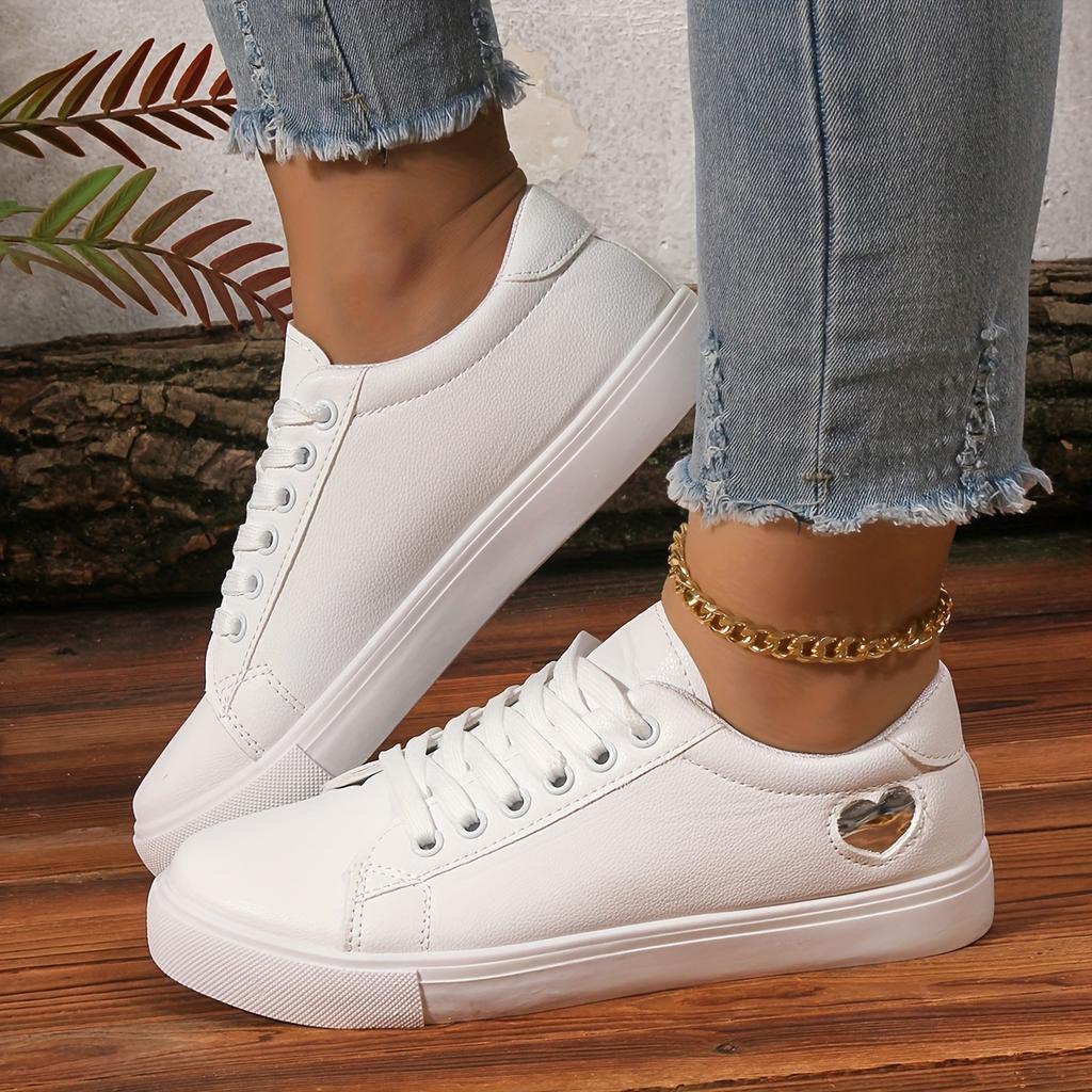 Small White Shoes Female 2025 New Soft Bottom Non-slip Running Student Shoes Casual Hundred with Flat Bottom Basic Students Female Board Shoes