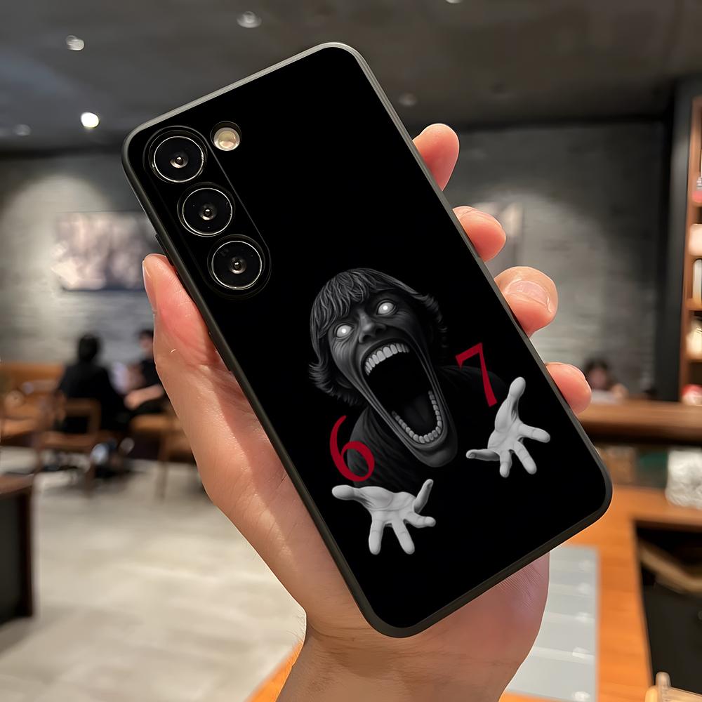 67 Six Seven Phone Case For Samsung A56 A36 A26 A16 A15 A25 A35 A55 A14 A34 A24 A54 Black Soft Shell