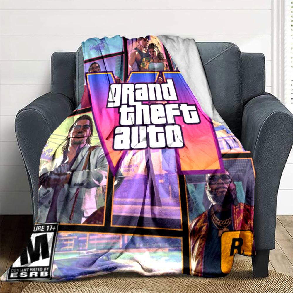 Grand Theft Auto Blanket Ultra-Soft Perfect for Chair Bedding Office Chair for All Seasons Warmthful Decor Gift for Travel Home Birthdays