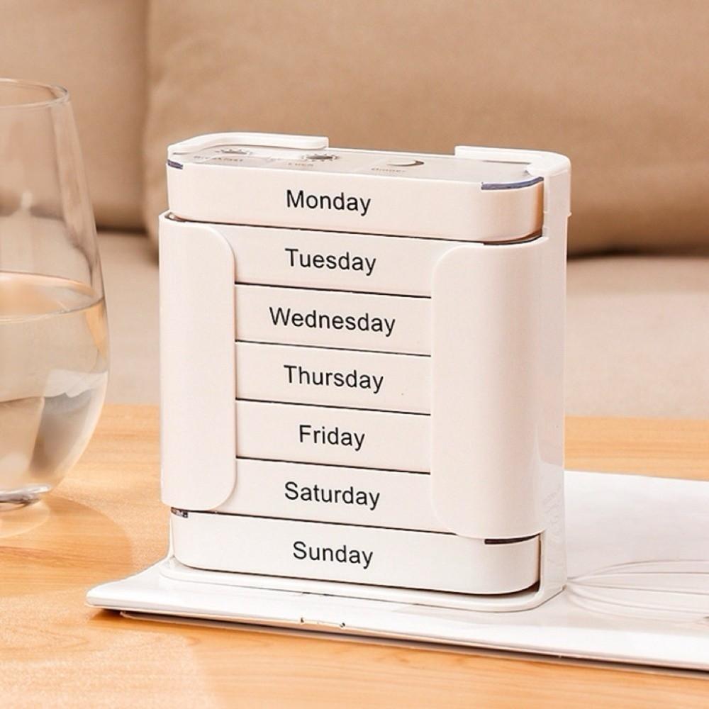Large Capacity 7-Day Pill Box Sealed Travel Pill Case Weekly Pill Organizer  Travel Home Use