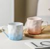 Creative Gradient Color Breakfast Cup Hand-kneaded Pattern Coffee Mug Unusual Cups Cute Mugs Personalized Gift Cup for Tea Funny