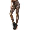 Women Steampunk Retro Leggings Comic Cosplay Print Gothic Strerchy Skinny Pants