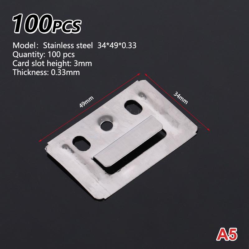 

100Pcs WPC Wall Panel Clips Metal Clip For Wpc Wall And Ceiling Fluted Cladding Clip Only Indoor And Outdoor Various Sizes