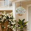 Spring Violet Eucalyptus Hanging Basket Pendant for Home Decoration