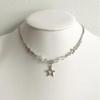 Y2k Star Drop Necklace With Electroplated Alloy Pendant For Casual Wear