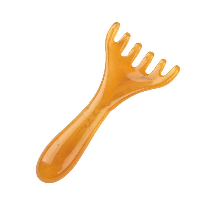 Head Massager Resin Deer Antlers Scalp Massage Gua Sha Head Relax Relief Stress Improve Sleep Scalp Scraping Massager