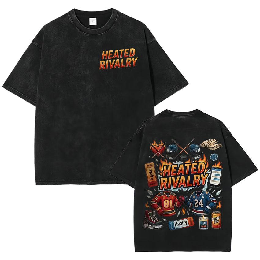 2026 Heated Rivalry Ilya Rozanov 81 Trendy Graphics T Shirt Vintage Washed Mens Oversized Cotton Crewneck Cozy Tshirt Teenagers