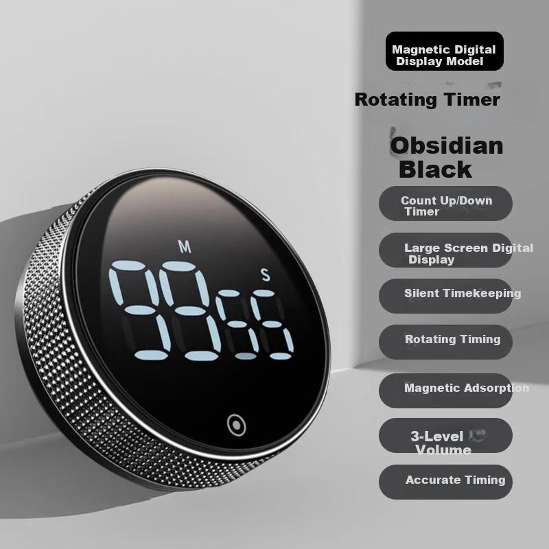 PAKCHOICE Kitchen Timer, Electronic Visual Timer, Magnetic Multi-Functional Time Management Tool for Children And Students