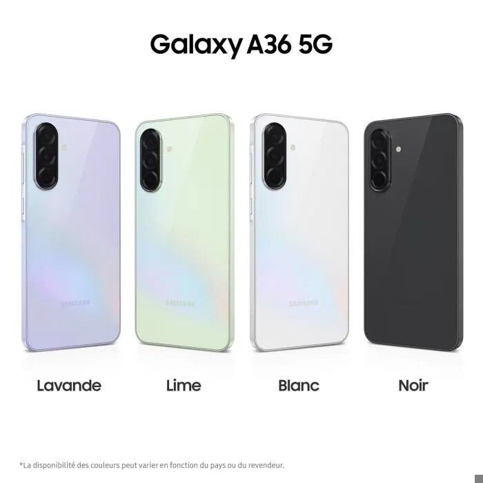 Smartphone SAMSUNG Galaxy A36 5G 128 Go 6.7" 5G Single SIM - Version US (États-Unis)