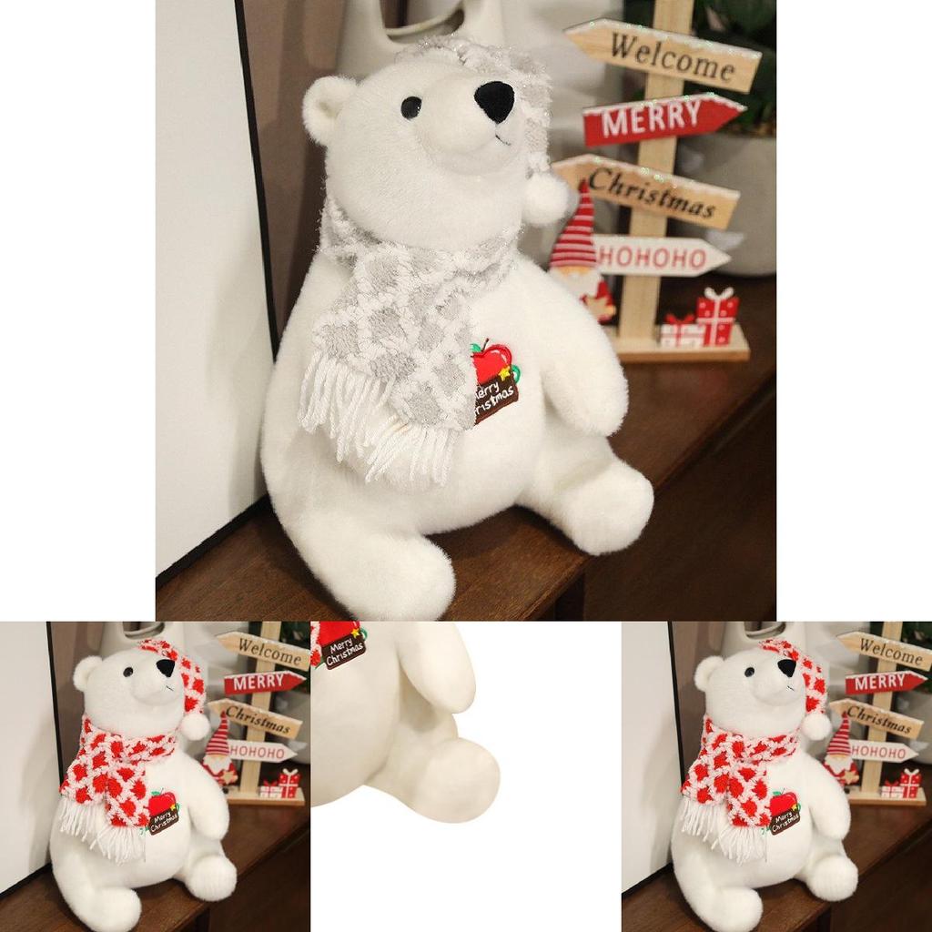 Soft And Cuddly White Polar Bear Plush Toy Ideal For Kids Birthdays With Colorful Scarf Options