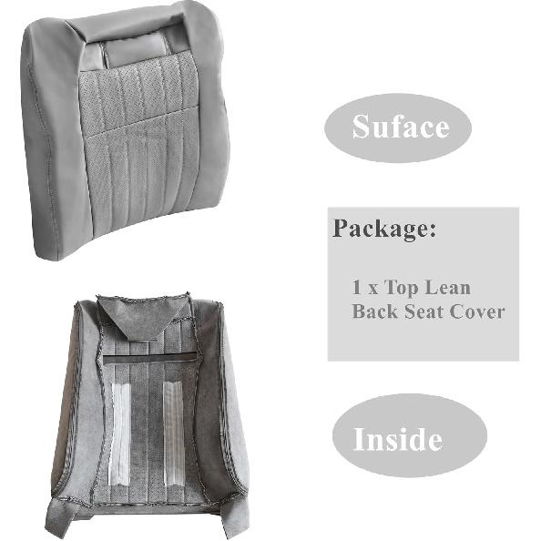 Driver or Passenger Side Top Lean Back Seat Cover Medium Grey #143 Compatible with Chevy Impala SS Sedan 4 Door 1994 1995 1996