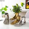 Creative Foot Vase Ornament  Living Room Desktop Decoration Flowers Arrangement Succulent Plant Flowerpot Crafts Home Decoration