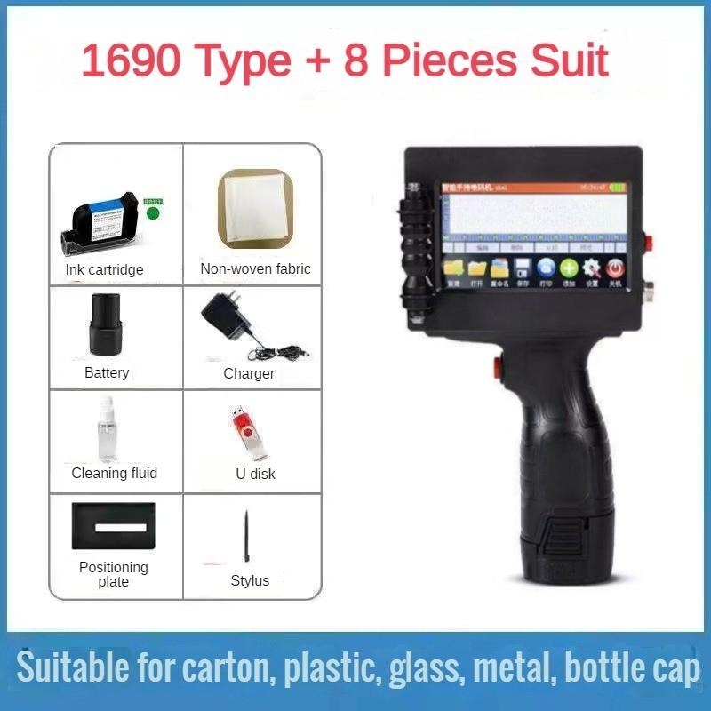 Intelligent Handheld Inkjet Printer Production Date Bottle Cap Digital Automatic Coding Machine Portable Label Machine