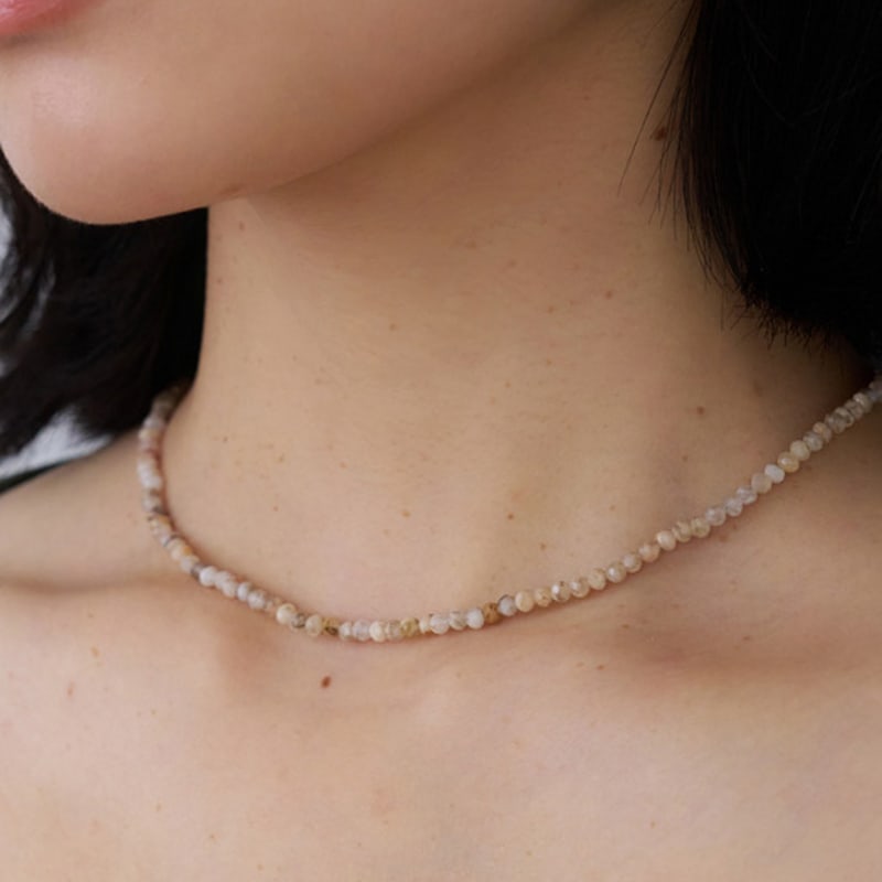 geegee natural stone necklace (2size)