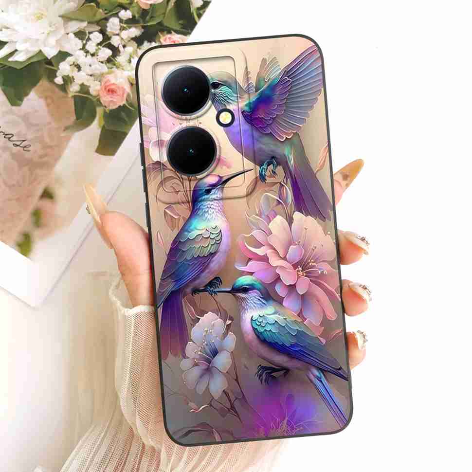 For vivo Y78+ 5G V2271A Case Cartoon Animal Cute Patterns Silicone Back Cover For Vivo Y78 Plus 5G Shockproof Phone Cases