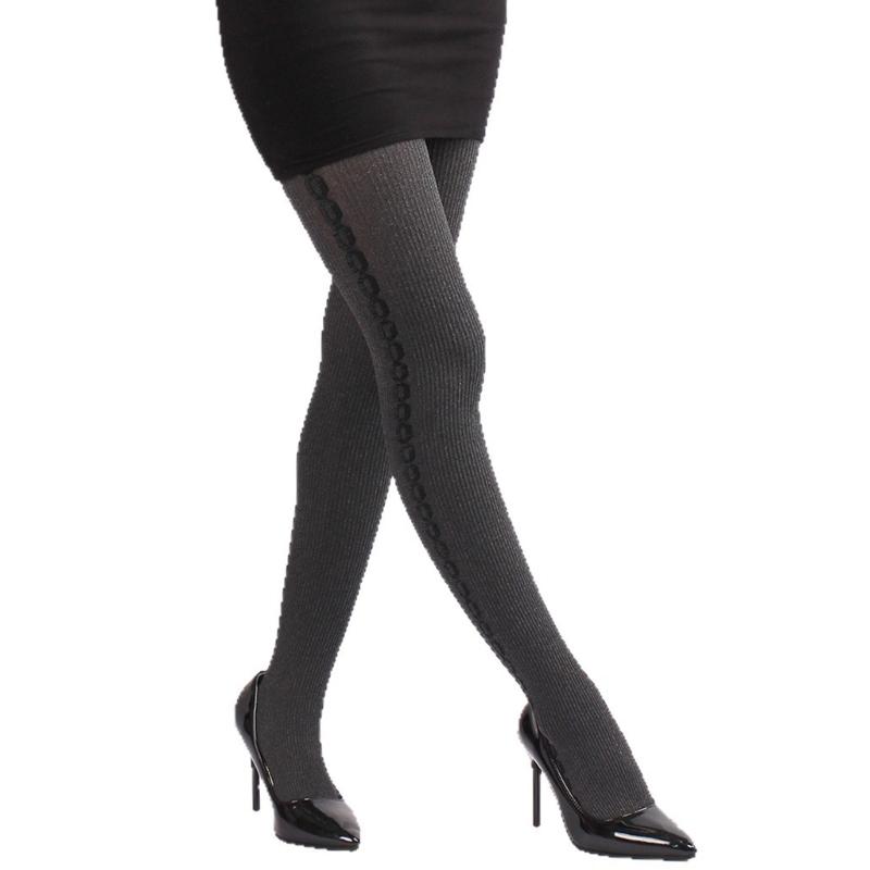 

Теплые непрозрачные колготки с закрытым носком Высокая талия Колготки с корректирующим верхом Чулки до бедра Леггинсы-чулки с блестками 1