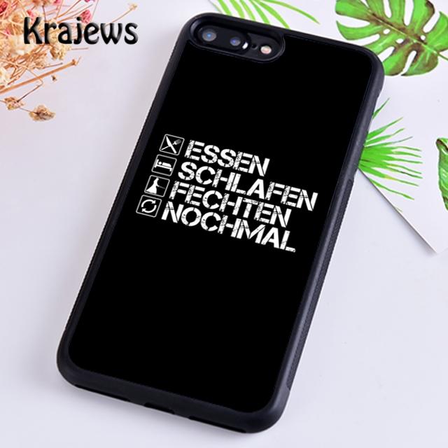 Krajews Eat Sleep Fencing Heartbeat Phone Case Cover For iPhone 17 Air 16 15 14 Plus 11 12 13 Pro Max Coque Fundas