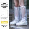 4pcs Disposable Rain Boot Covers - Durable, Slip-Resistant Shoe Protectors for Rainy Days, Keeps Feet Dry & Clean
