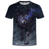 Men's 3D Printed T-Shirt Animal Pattern Printing Short Sleeve O-Neck Pullover Casual Top