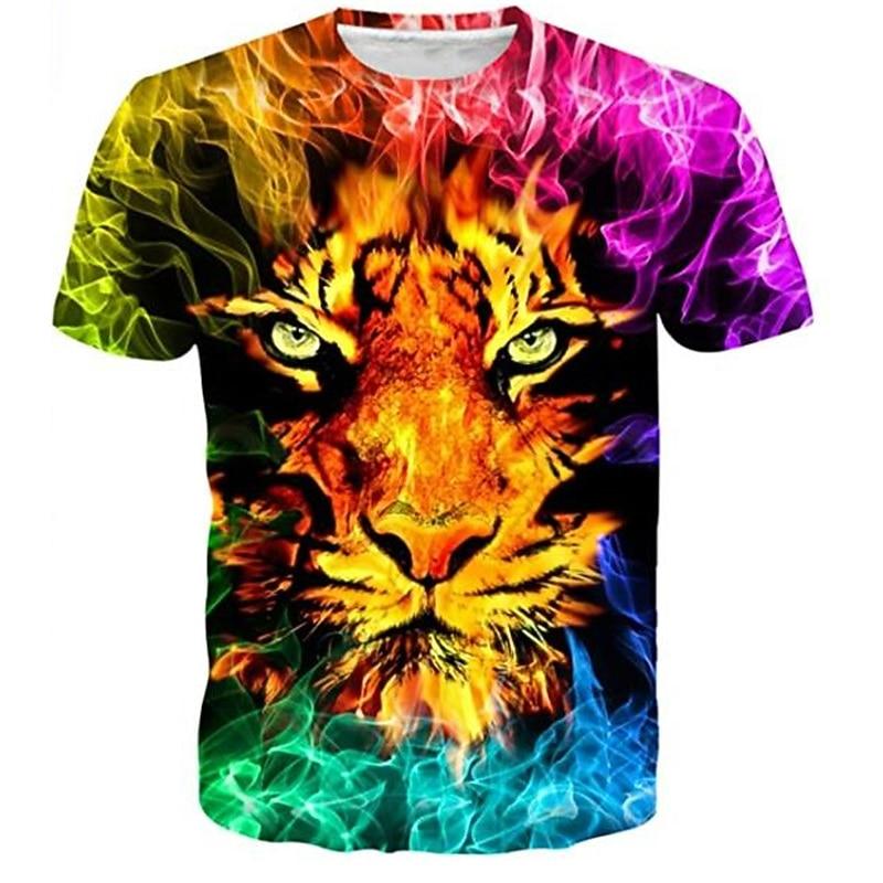 

3D Pattern Animal Print Children s T-shirt Short Sleeved Summer Sports Fashion Street Casual Top 110