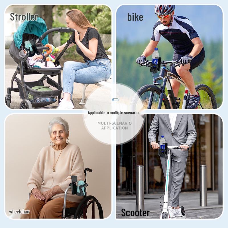 Universal Stroller & Bike Cup Holder for Baby Bottles, Drinks & Water Bottles