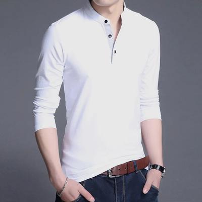 Spring Summer Men's T - Shirt Slim Long Sleeve Cotton T-shirt for Male Base Shirt Tops Tshirt
