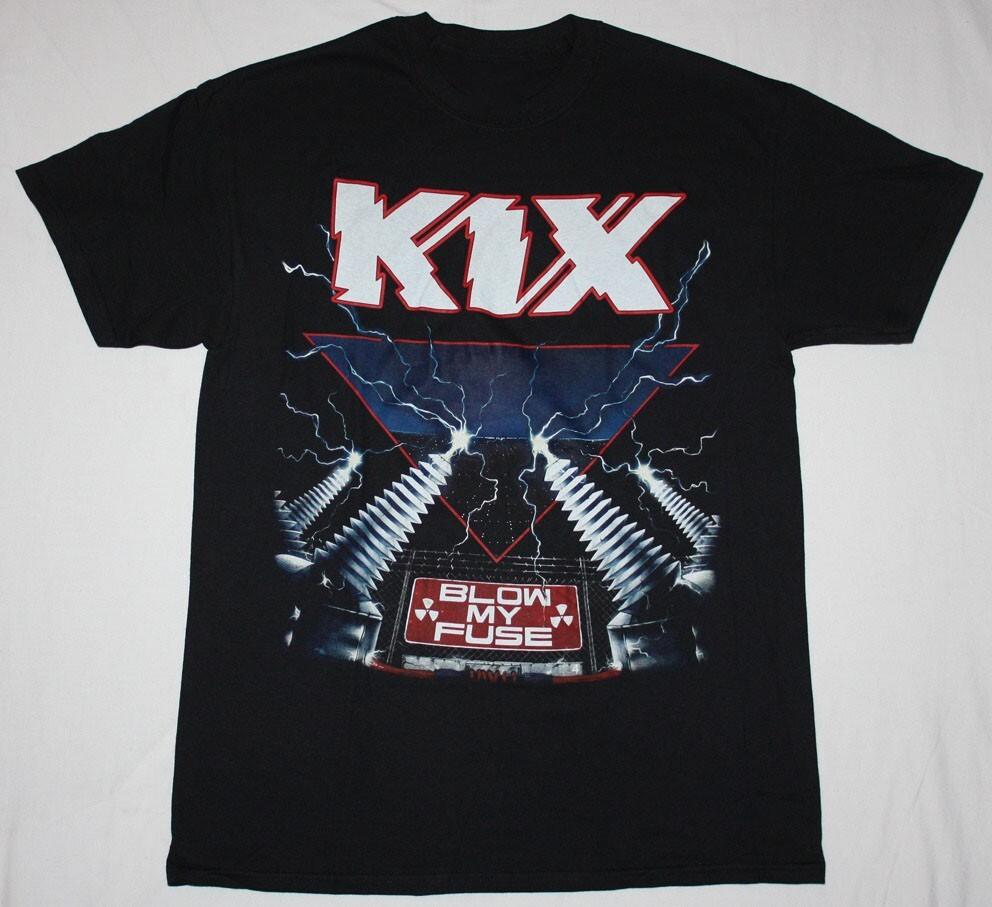 New Kix Band Black Cotton Gift For Fan Shirt L