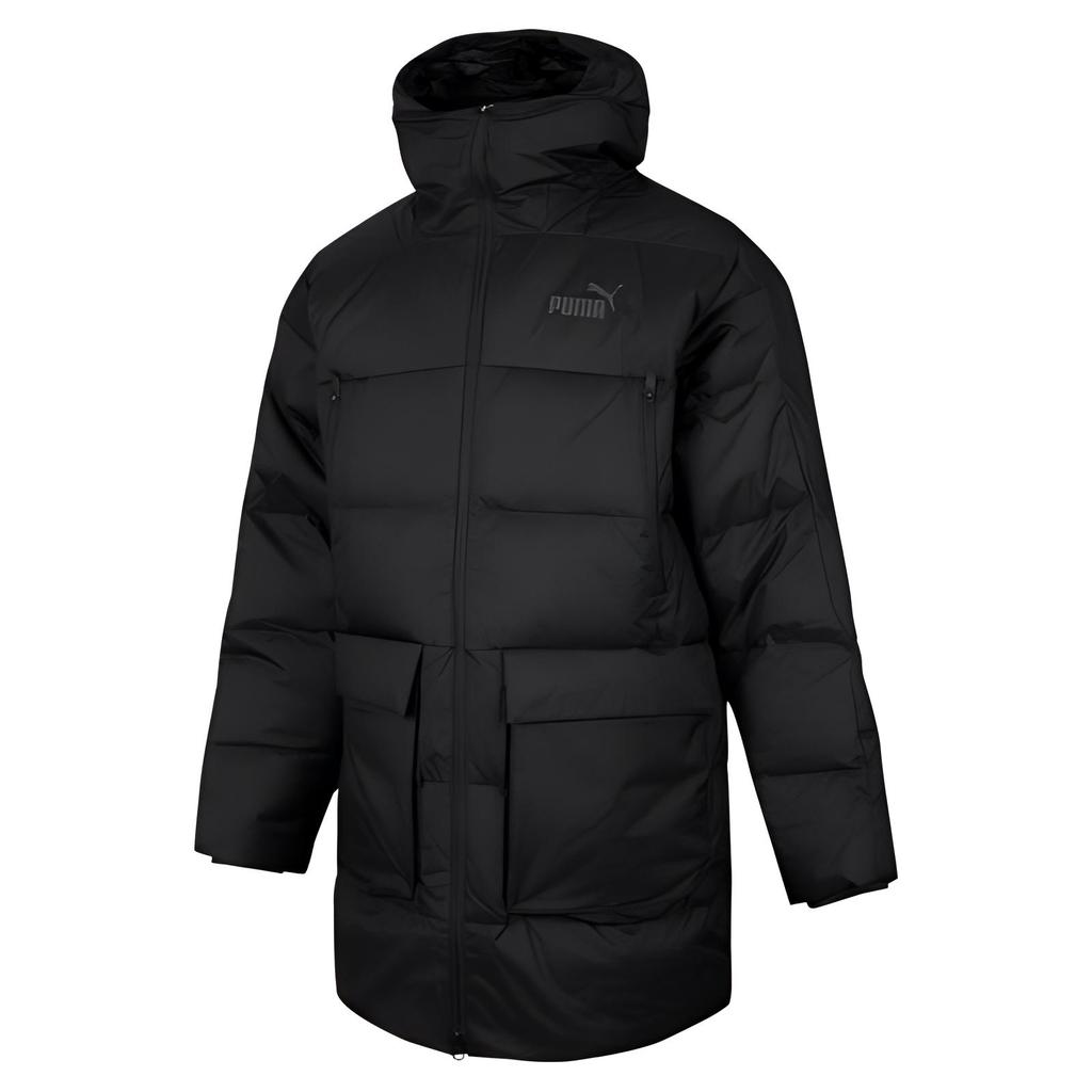 Puma Thick Hooded Duck Down Long Sleeve Down Jacket Men outerwear Black 678321-01