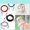 Pet Lead With Coated Steel Cable And Locking Nut Durable Outdoor Dog Leash For Training And Walks