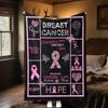 1PC Breast Cancer Awareness Pink Ribbon Throw Blanket Soft Comfortable All Seasons Perfect Sofa Office Travel Home Gift Idea